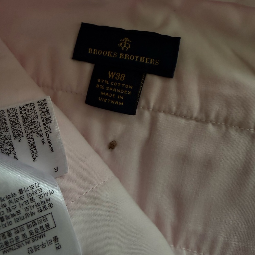 Brooks Brothers Light Pink Flat Front Men's Shorts. 38 Waist EUC Dry Cleaned - Picture 15 of 16